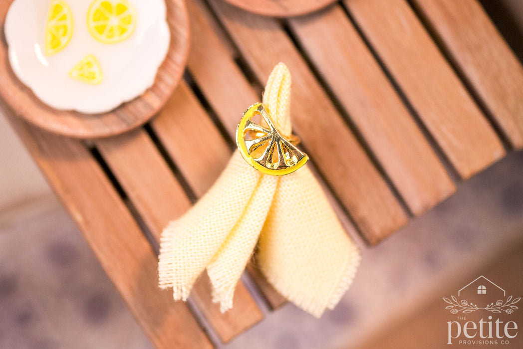 Lemon Slice Linen Napkins - Set of 4