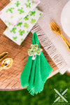 Dollhouse Miniature Light Green Shamrock Napkin Rings