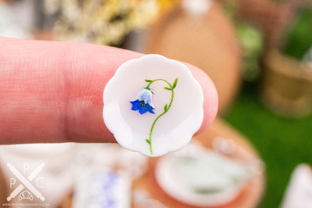 Dollhouse Miniature Lily of the Valley and Bluebell Decorative Plates