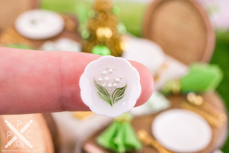 Dollhouse Miniature Lily of the Valley Plates