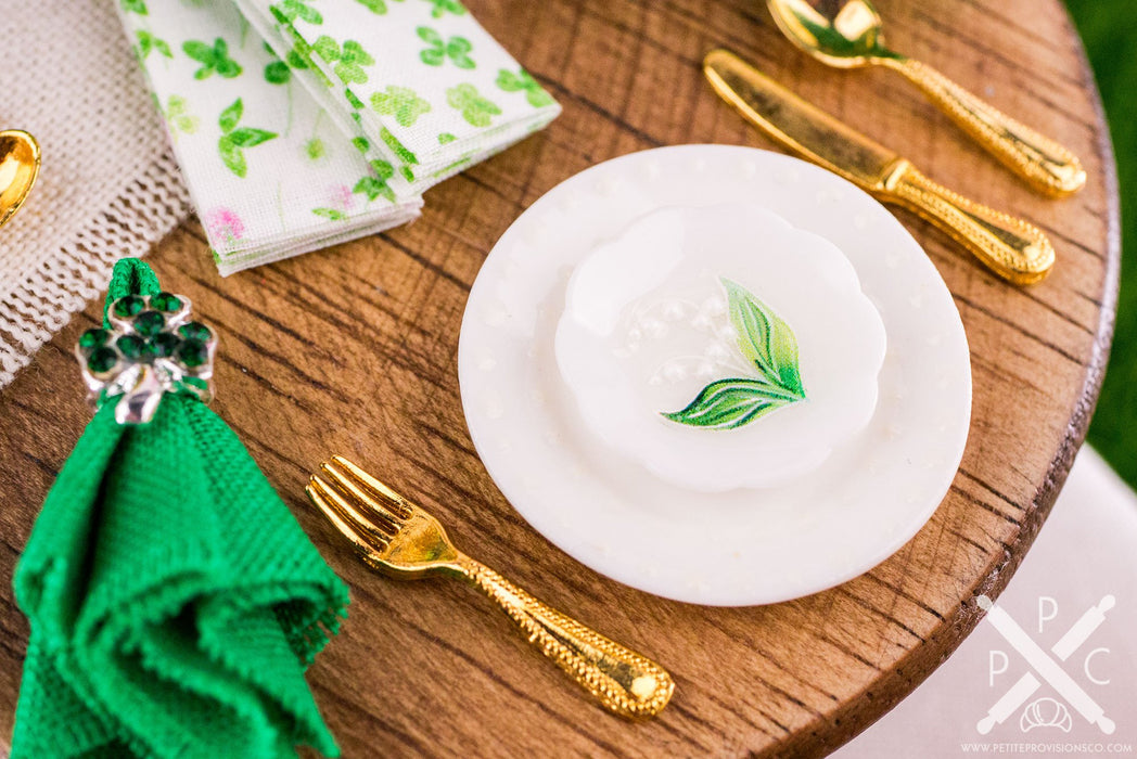 Dollhouse Miniature Lily of the Valley Decorative Plates