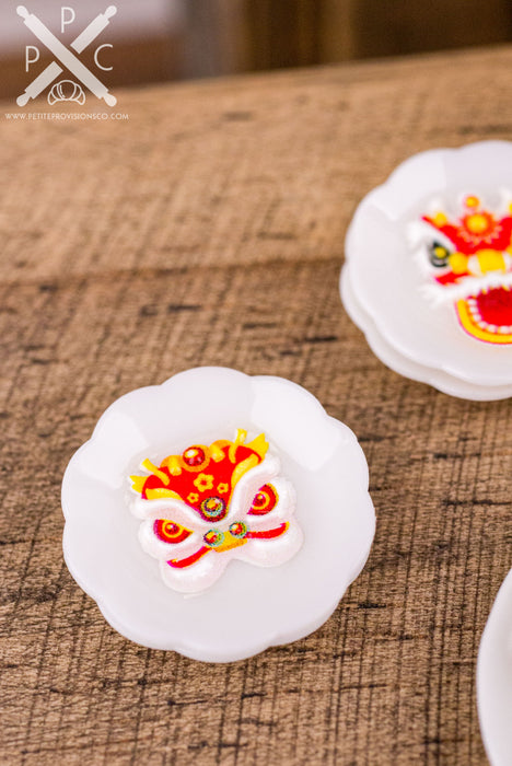 Lion Dancer Decorative Plates - Small - Set of 4