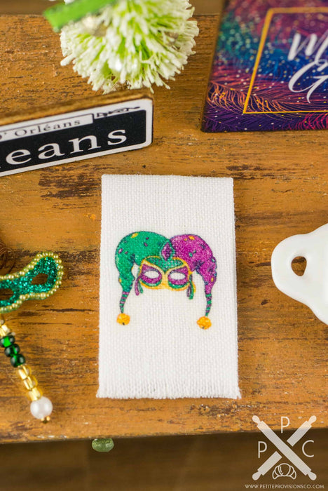 Mardi Gras Jester Tea Towel