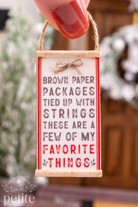 My Favorite Things Canvas Hanging Art