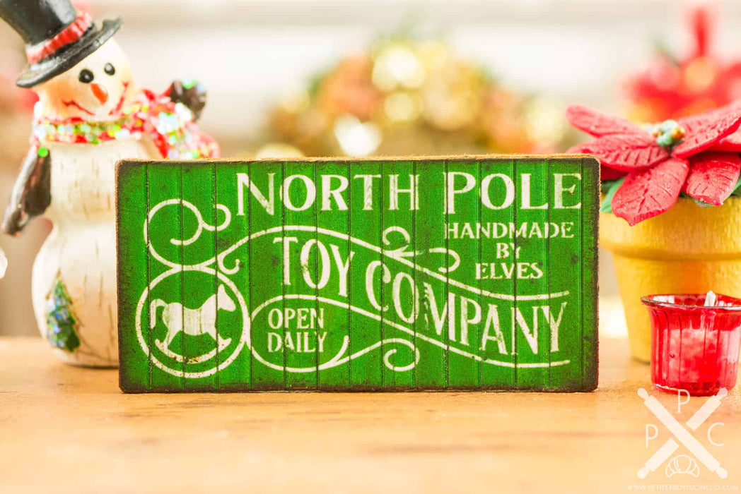 North Pole Toy Company Sign