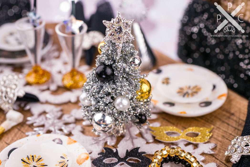 New Year's Eve Glitter Tabletop Tree