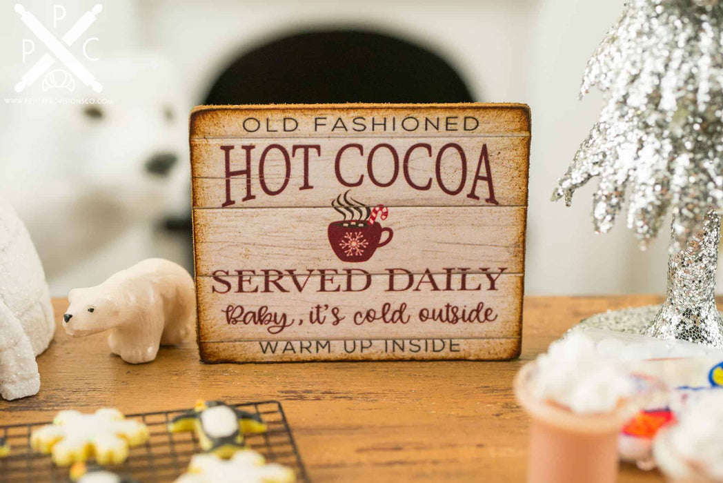 Old Fashioned Hot Cocoa Sign