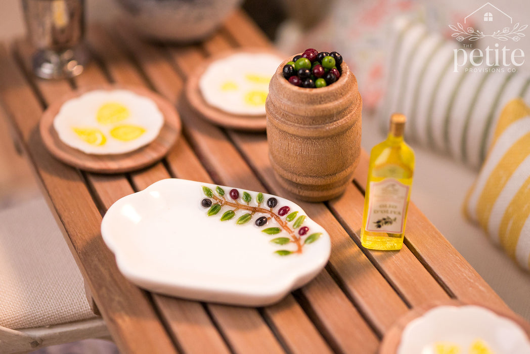 Olive Branch Ceramic Serving Plate