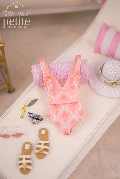 Palm Court Belted One-Piece Swimsuit