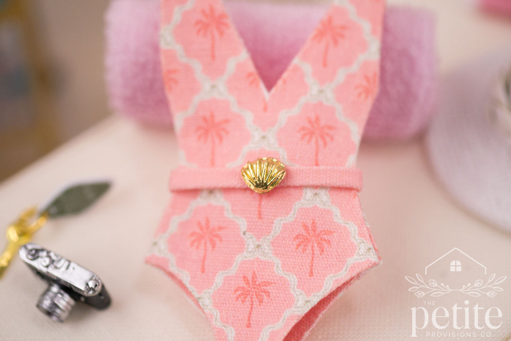 Palm Court Belted One-Piece Swimsuit