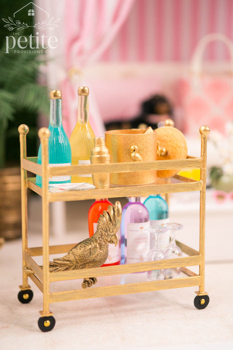 Palm Isle Gilded Ice Bucket & Tongs