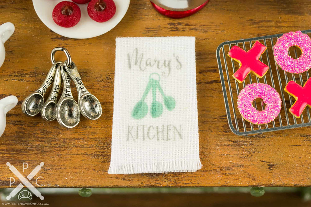 Personalized Measuring Spoons Kitchen Tea Towel