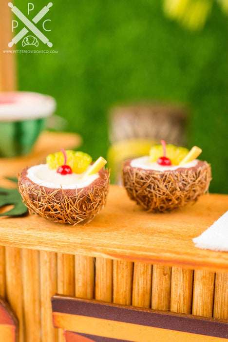 Piña Coladas for Two in Coconut Cups