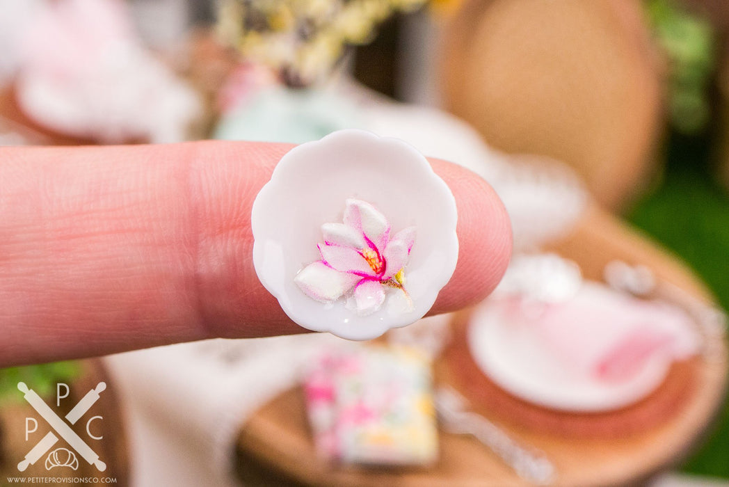 Pink Floral Decorative Plates - Small - Set of 4