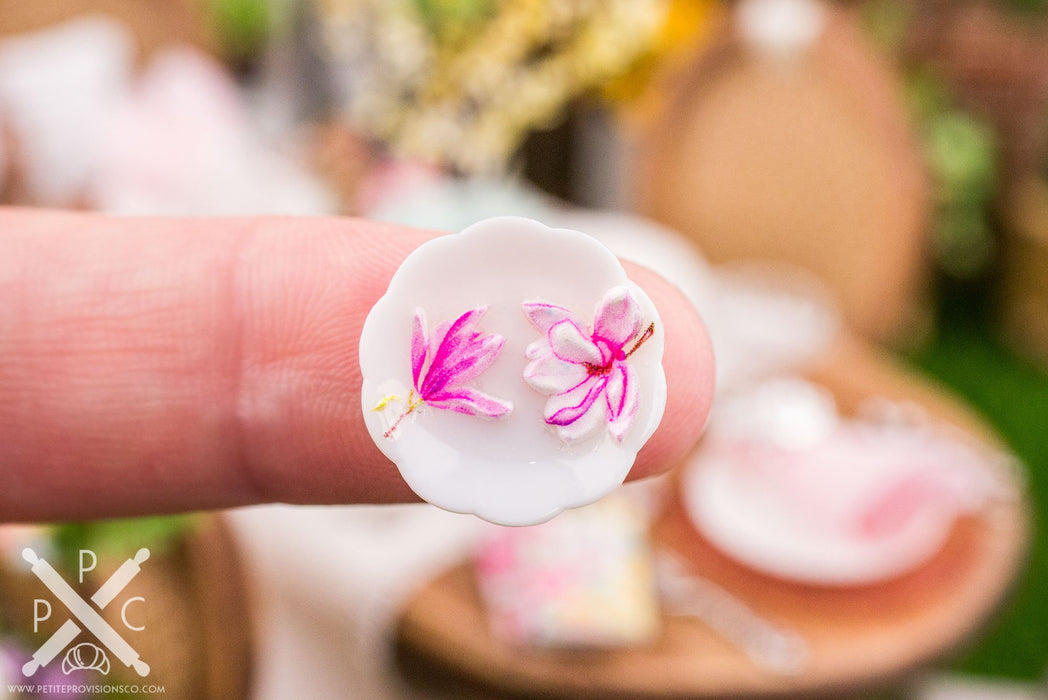 Pink Floral Decorative Plates - Small - Set of 4