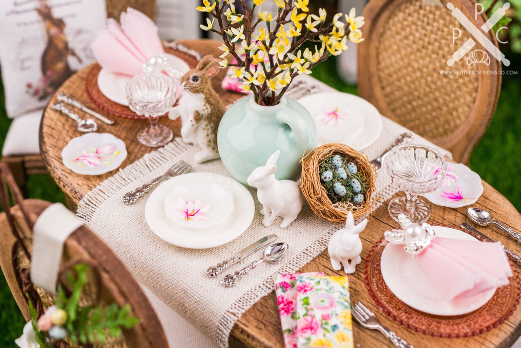 Pink Floral Decorative Plates - Small - Set of 4