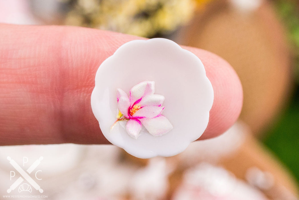 Pink Floral Decorative Plates - Small - Set of 4