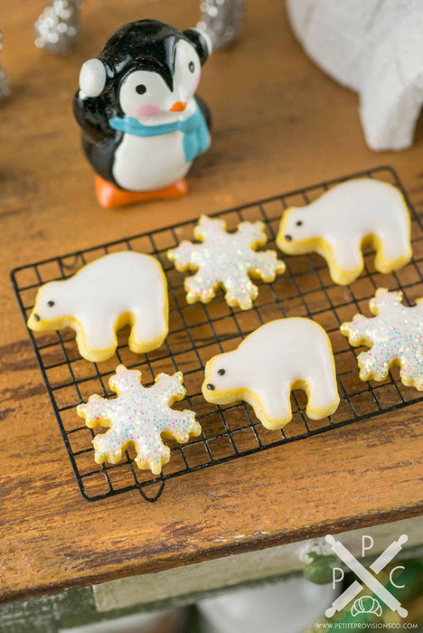 Polar Bear & Snowflake Cookies - Half Dozen