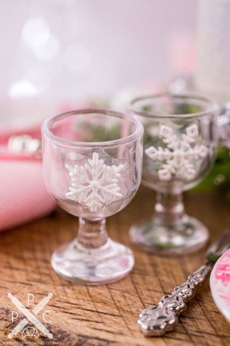 Dollhouse Miniature Pretty in Pink Christmas Table Setting for 4 - 1:12 Dollhouse Miniature Christmas Table in Pink and Silver