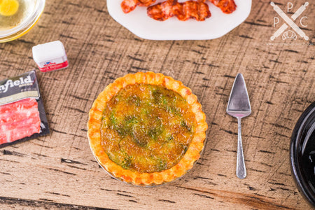 Dollhouse Miniature Quiche Florentine