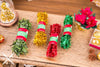 Dollhouse Miniature Red Green Gold Christmas Tinsel Garland Set - 1:12 Dollhouse Miniature Package of Tinsel Garland