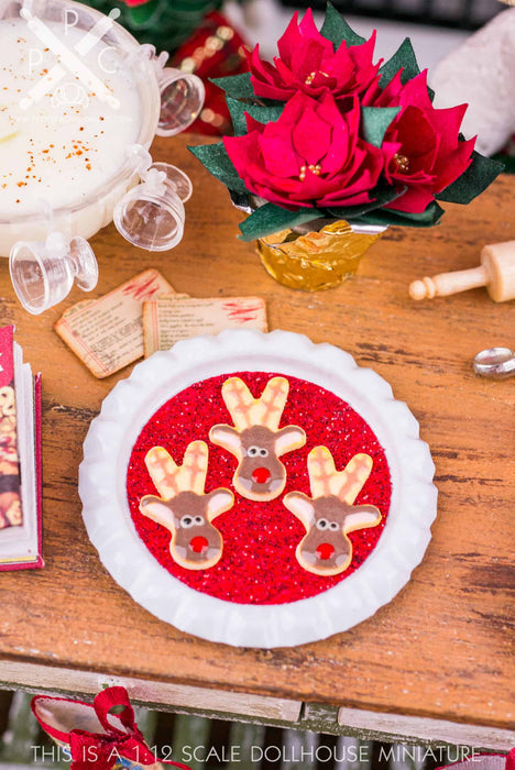 Reindeer Cookies on Tray