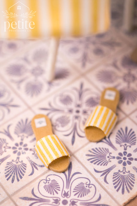 Riviera Slides - Limoncello Stripe