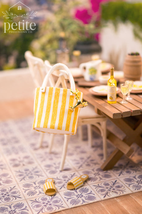 Riviera Slides - Limoncello Stripe