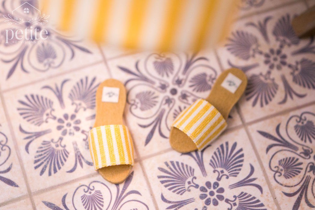 Riviera Slides - Limoncello Stripe