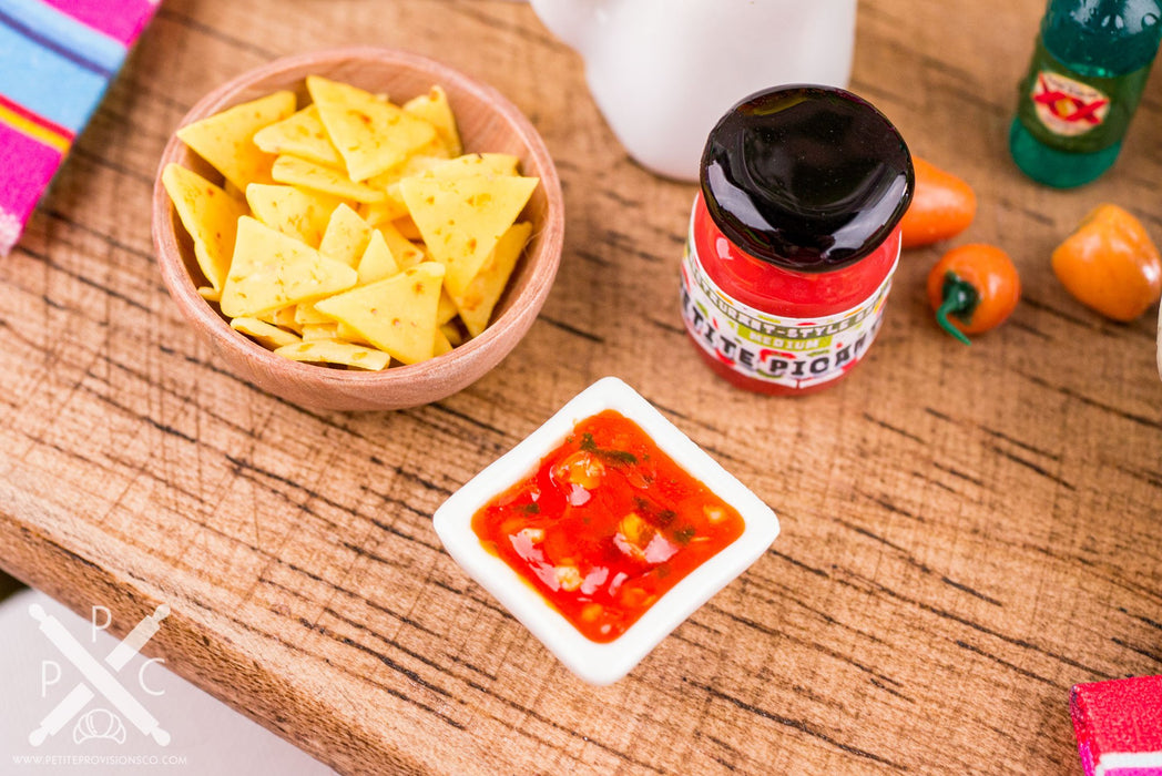 Dollhouse Miniature Bowl of Salsa - 1:12 Dollhouse Miniature Mexican Food