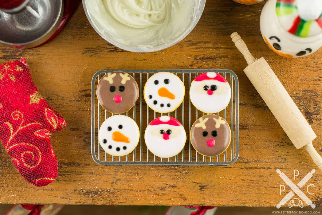 Santa Snowman and Reindeer Cookies - Half Dozen