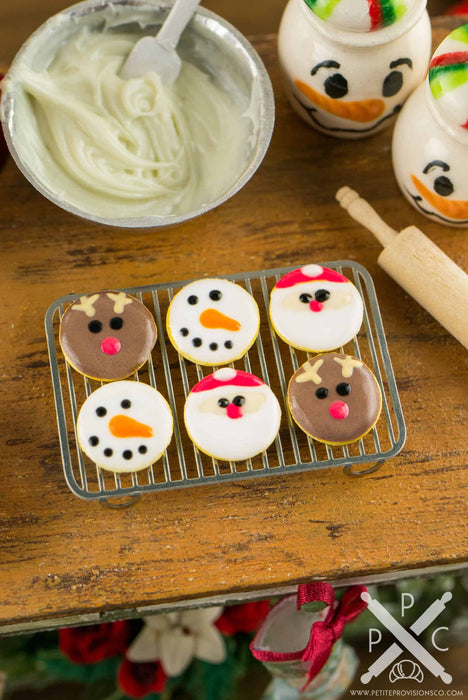 Santa Snowman and Reindeer Cookies - Half Dozen