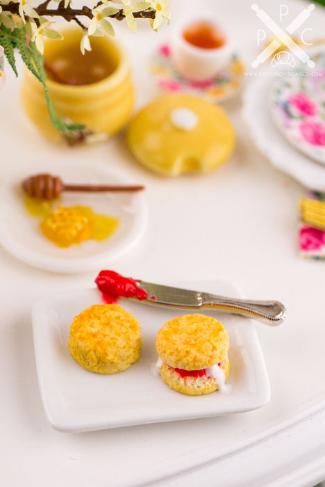 Scones with Strawberry Preserves and Clotted Cream