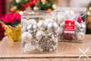 Dollhouse Miniature Silver and White Christmas Ornaments in Box - 1:12 Dollhouse Miniature Christmas Decoration