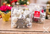 Dollhouse Miniature Silver and White Christmas Ornaments in Box - 1:12 Dollhouse Miniature Christmas Decoration