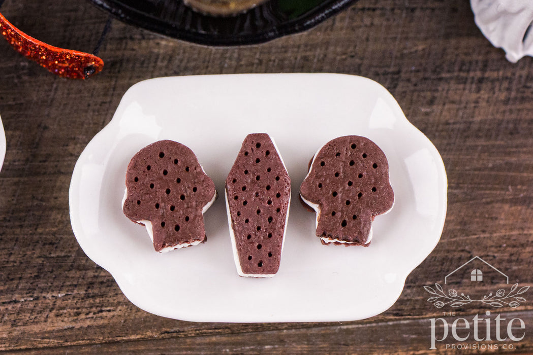 Coffin and Skull Ice Cream Sandwiches