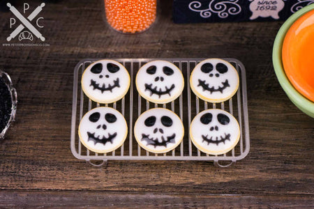 Dollhouse Miniature Grinning Skulls Halloween Cookies - Half Dozen - 1:12 Dollhouse Miniature - Halloween Miniatures