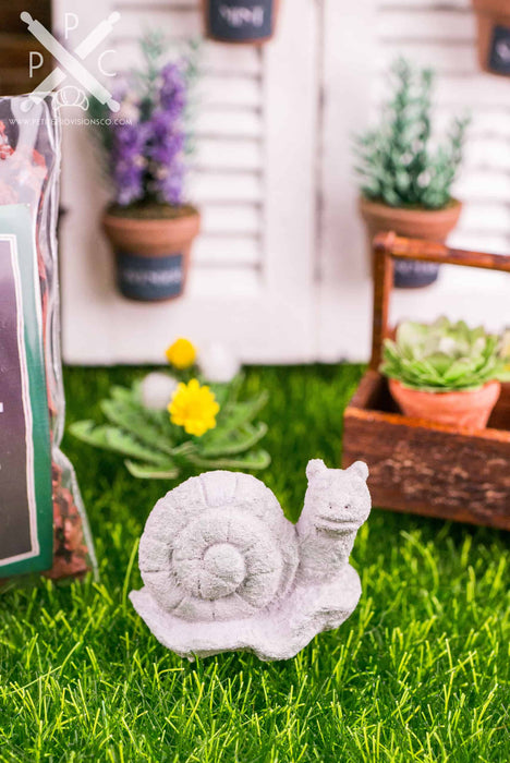 Stone Snail Garden Statue