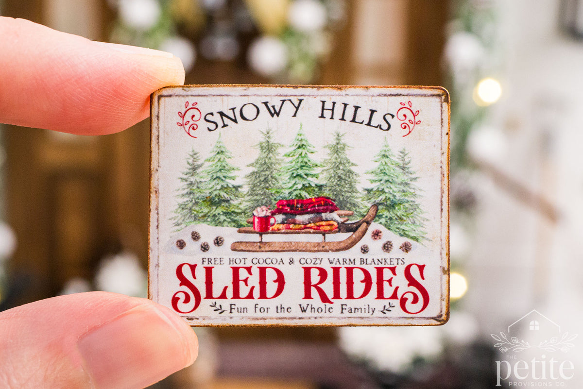 Snowy Hills Sled Rides Sign– The Petite Provisions Co.