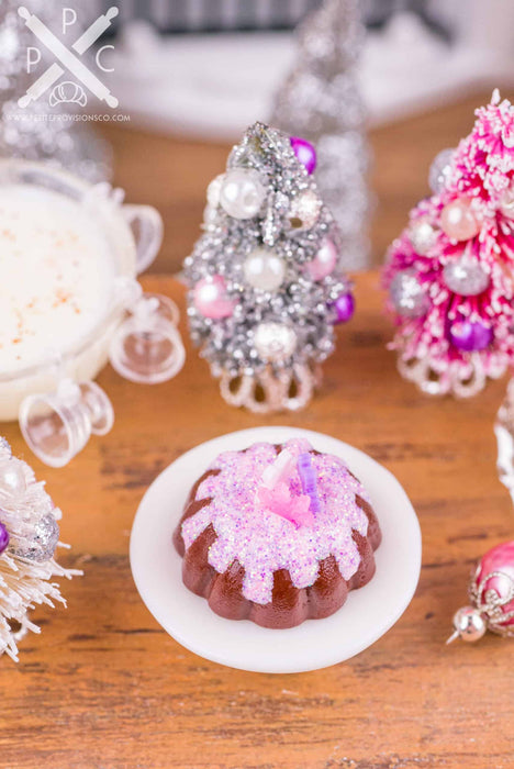 Dollhouse Miniature Christmas Sugarplum Fairy Bundt Cake - 1:12 Dollhouse Miniature - Miniature Christmas