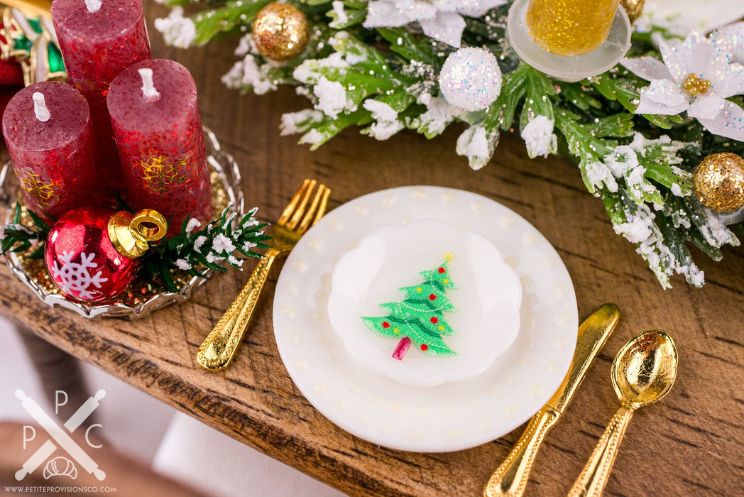 Christmas Tree Decorative Plates - Small - Set of 4