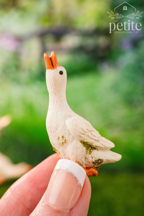 Weathered Garden Goose Statuary