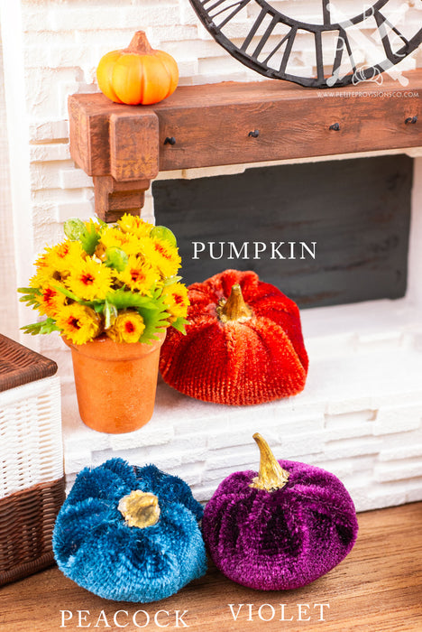 Elegant Autumn Velvet Pumpkin