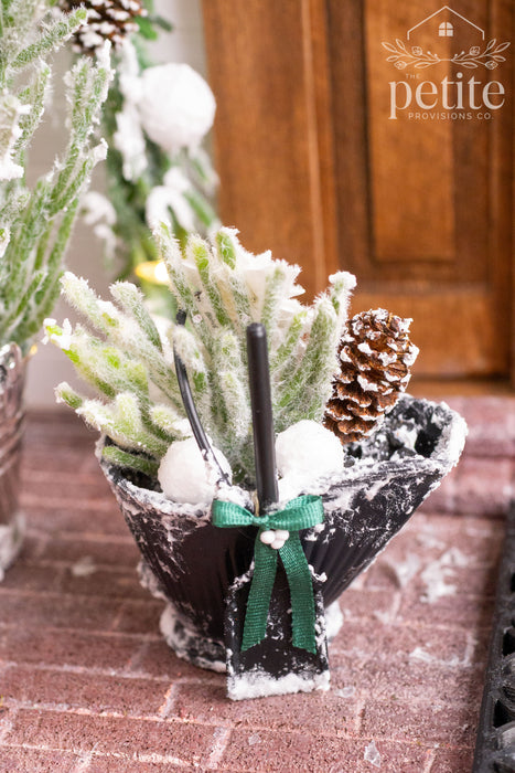 Winter Coal Scuttle Arrangement
