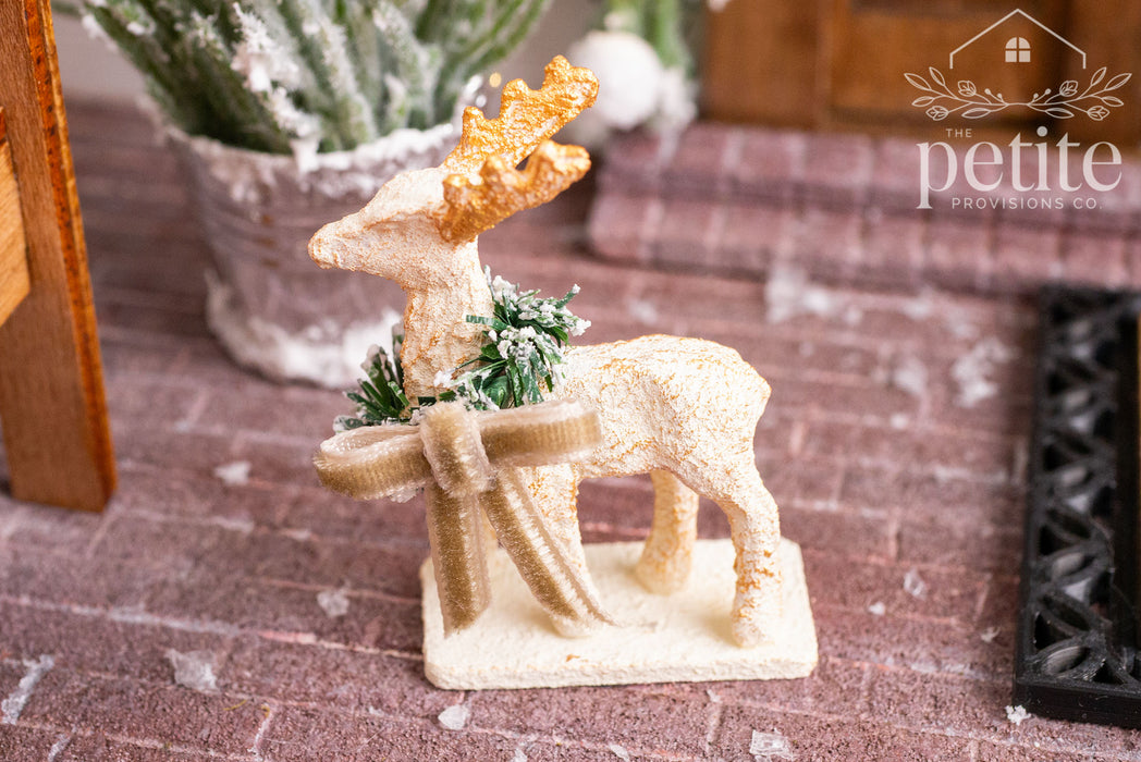 Winter Deer Statue