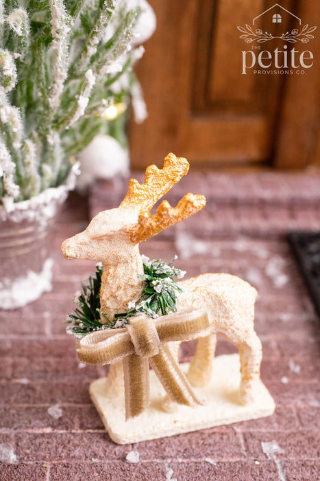 Winter Deer Statue