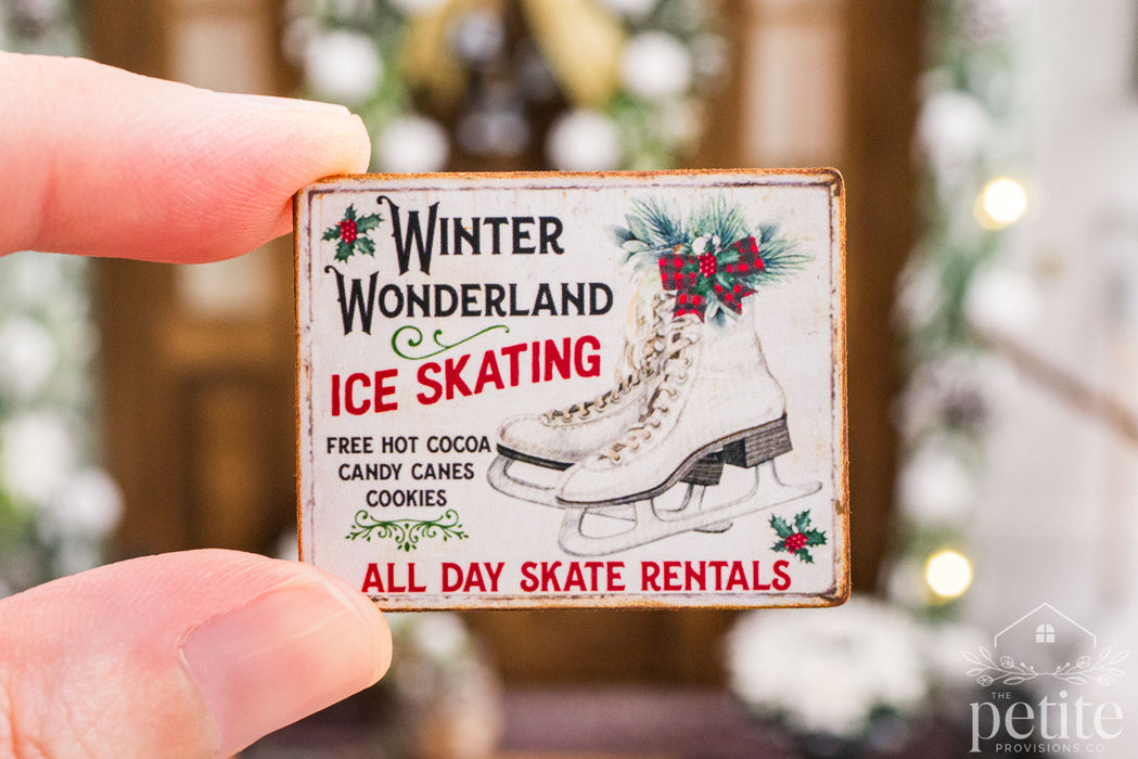 Winter Wonderland Ice Skating Sign