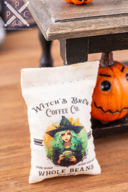 Dollhouse Miniature Witch's Brew Coffee Co. Whole Beans Bag